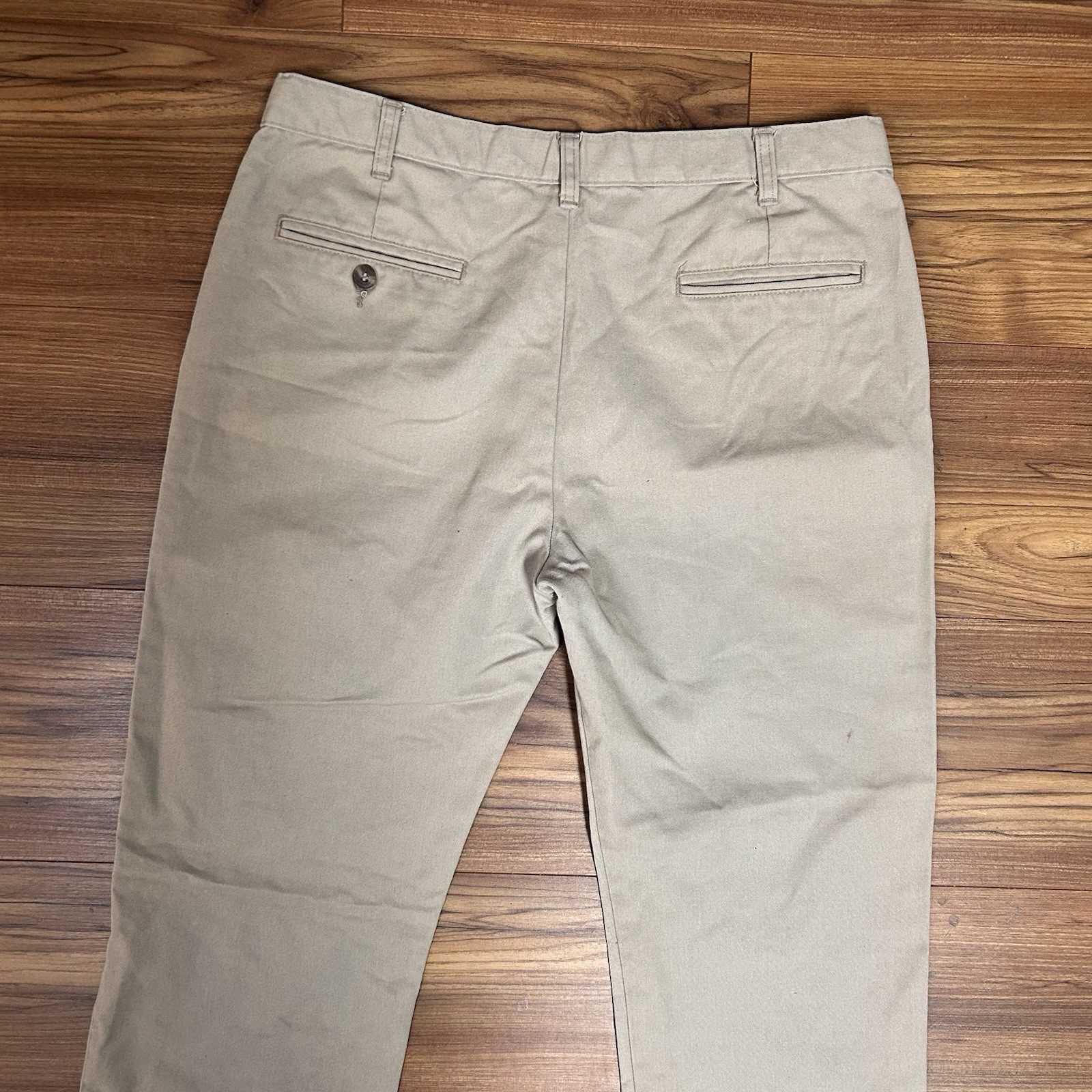 Tom Sawyer Boys School Uniform Pants Khaki Size 34 Husky Flat Front