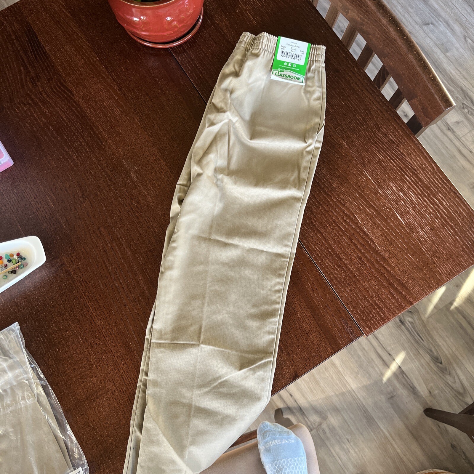 Classroom Uniforms Size 10 Husky Boys Elastic Waist Pants Khaki NWT