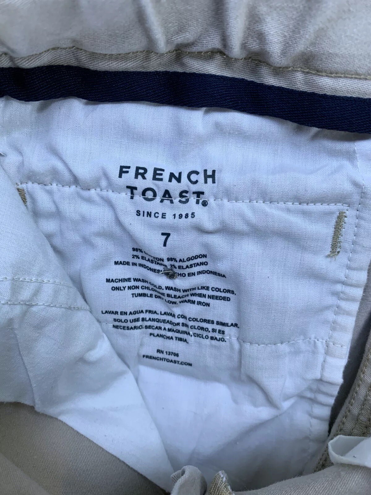 Uniform Shorts French Toast Size 7 Lot Of 2 Navy And Khaki