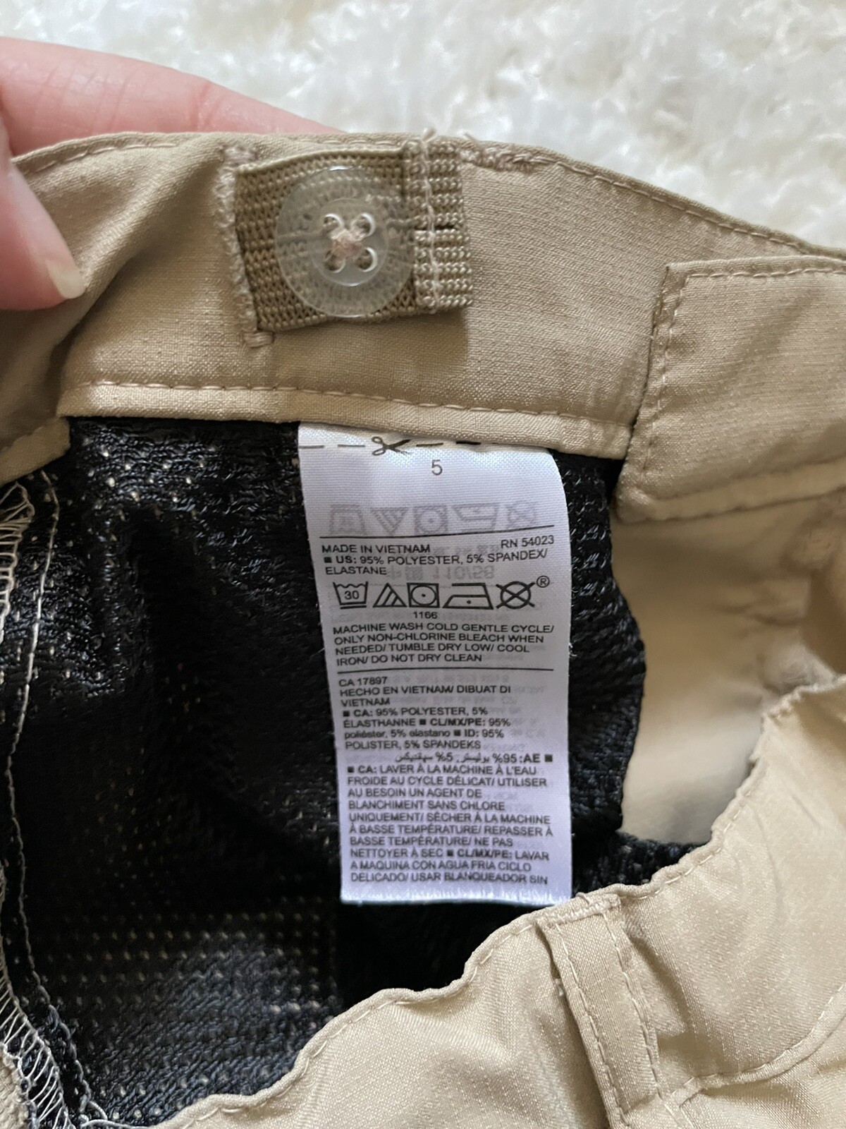 Cat & Jack Boys School Uniform Shorts Sz 5 Khaki Adjustable Waistband Bottoms