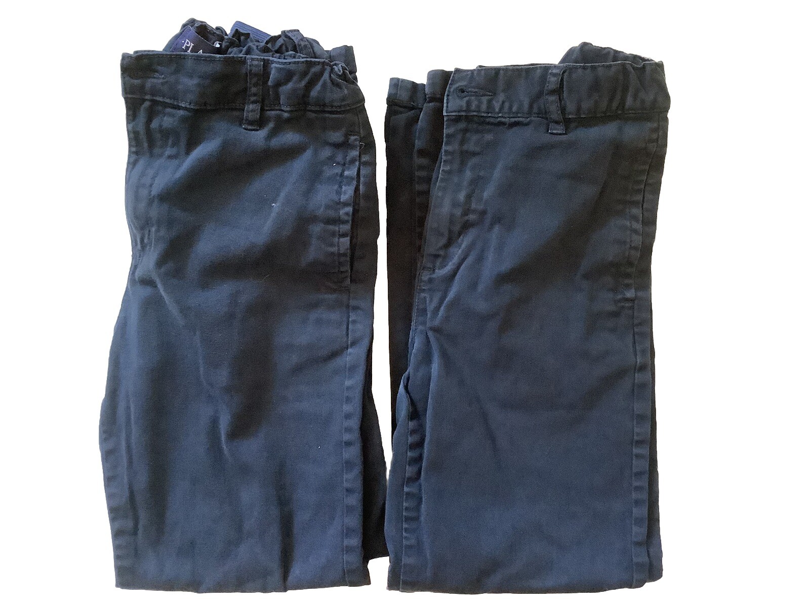 Place Set Of 2 School Uniform Pants Size 12 Boys Adjustable Waist Blue