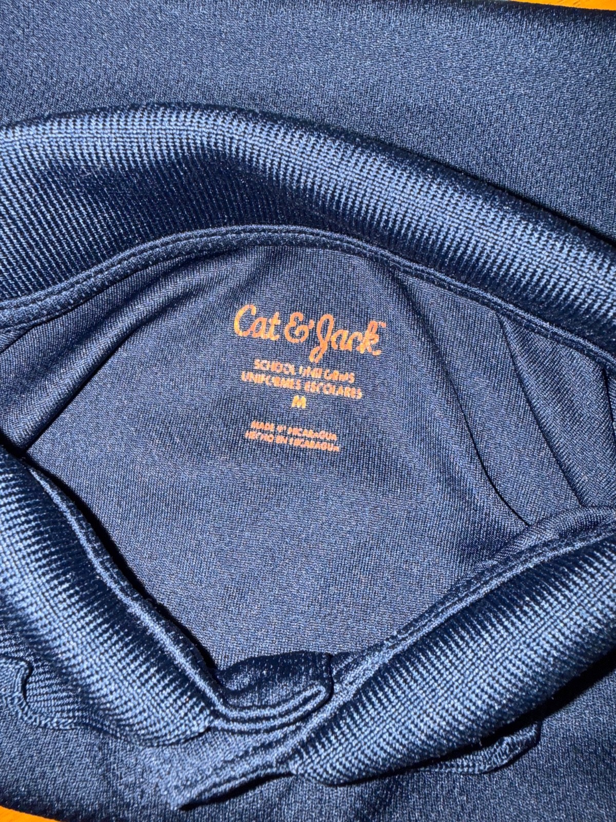 Cat And Jack Navy Blue Cotton Blend Polo School Uniform Boys Size Medium