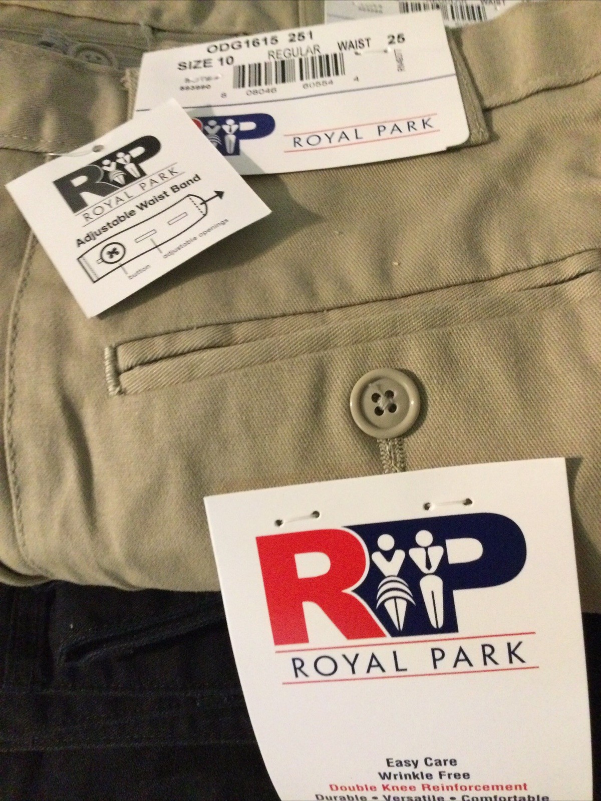 NWT – 2 Royal Park – School Uniform Pants Navy Adj. Waist Sz 10