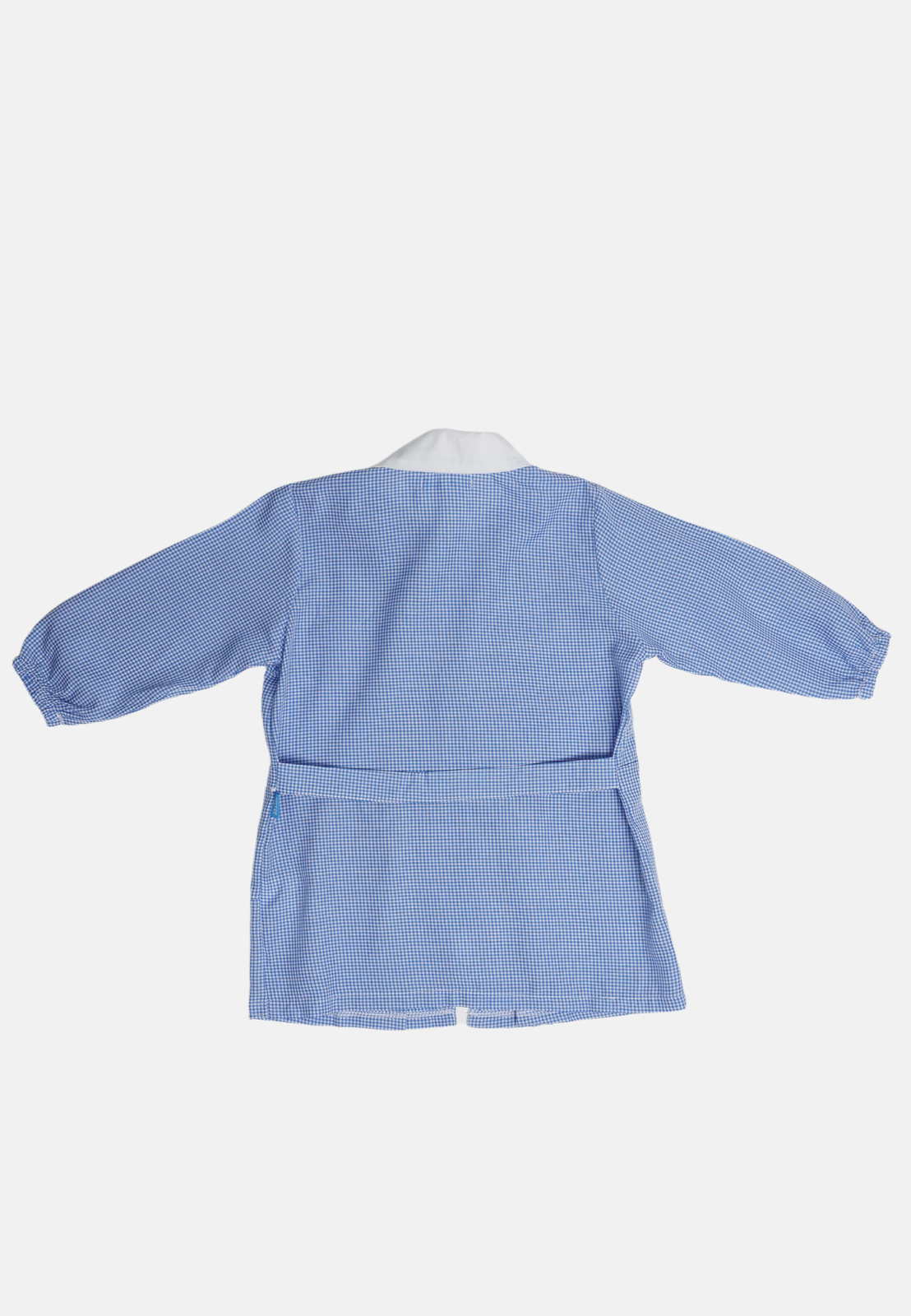 Kindergarten Apron Child Squares Kindergarten White and Sky Collar