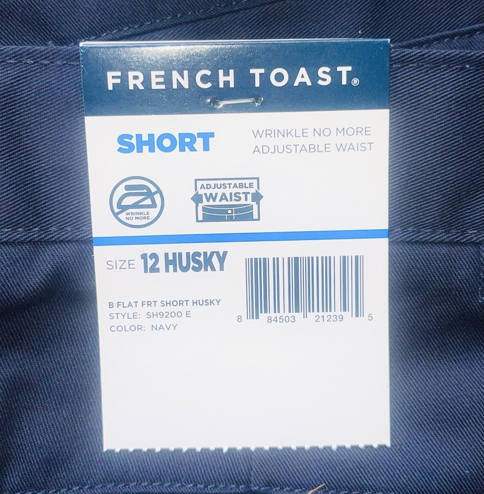 Lot Of 2 Boys French Toast Performance Navy Blue Uniform Shorts sz 12 Husky NWT
