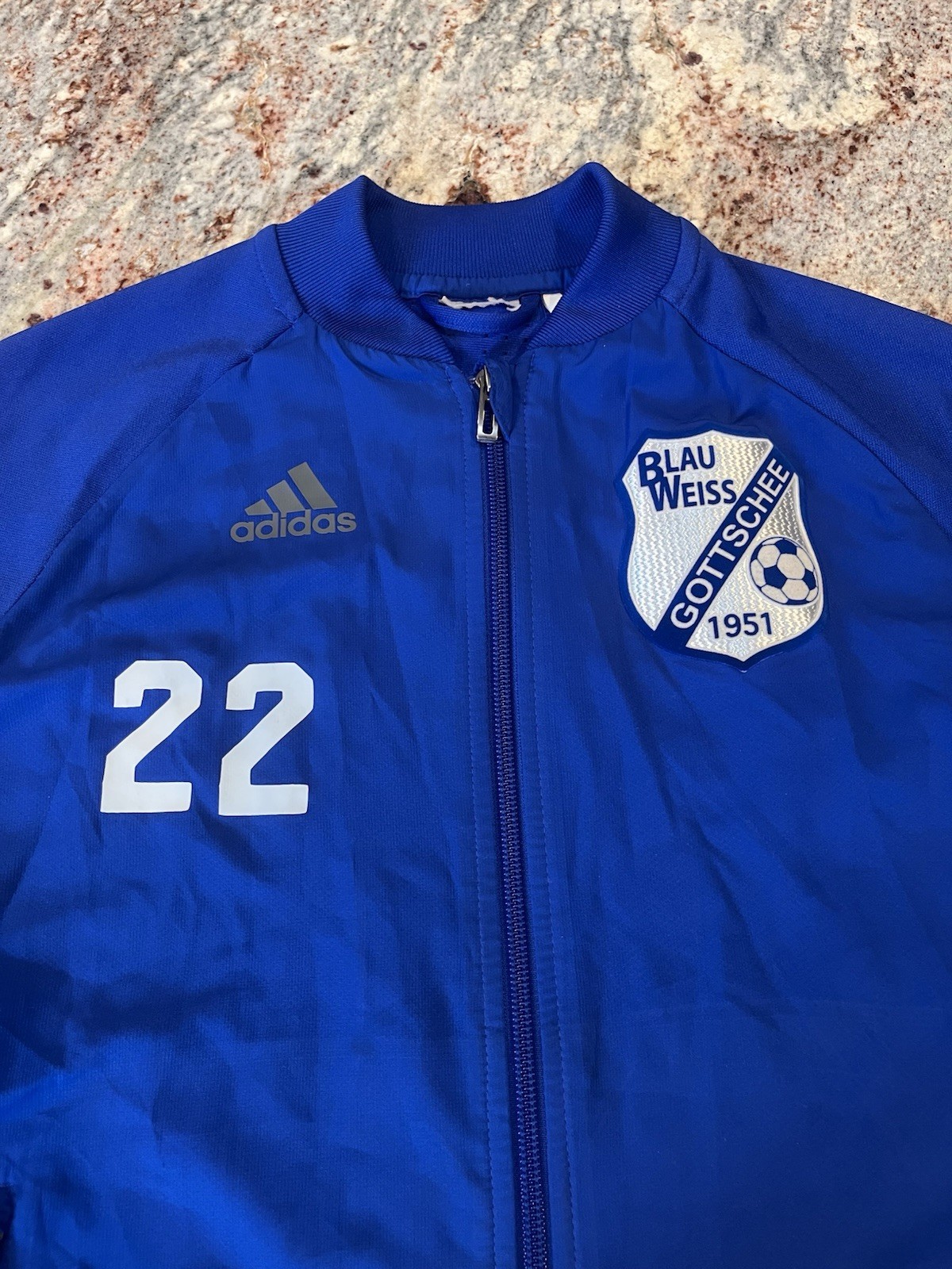 Adidas Climacool Tracksuit Jacket Royal Blue Blau Weiss Gottschee Soccer Youth S