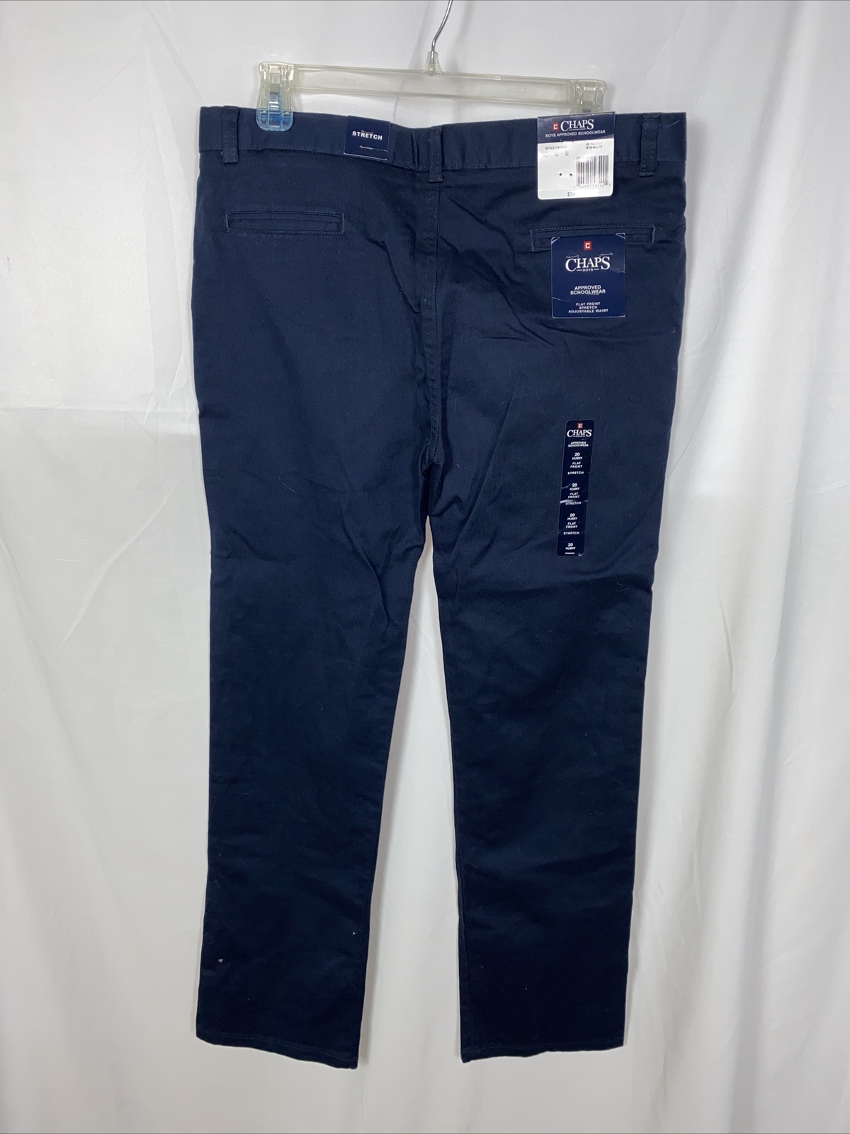 Chaps Schoolwear Approved Boys Pants NWT Size 20 Husky Blue B26*N