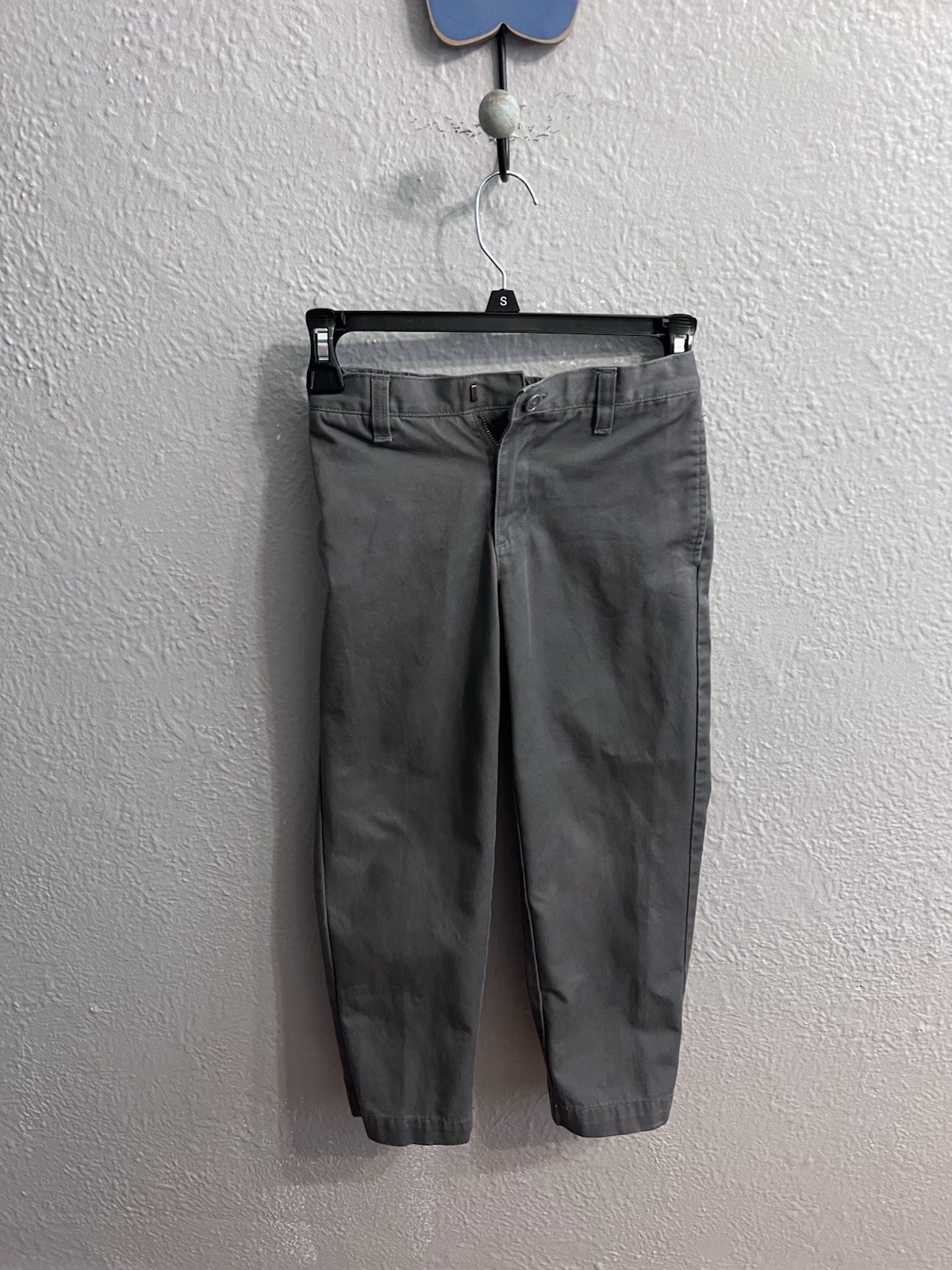 Lands End Shorts Boys Size 7 Gray Pants School Uniform Elastic Waist