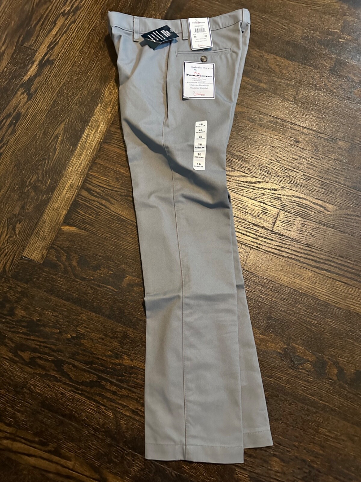2 Pairs Tom Swayer Flat Front Boys Uniform Pants Size 16