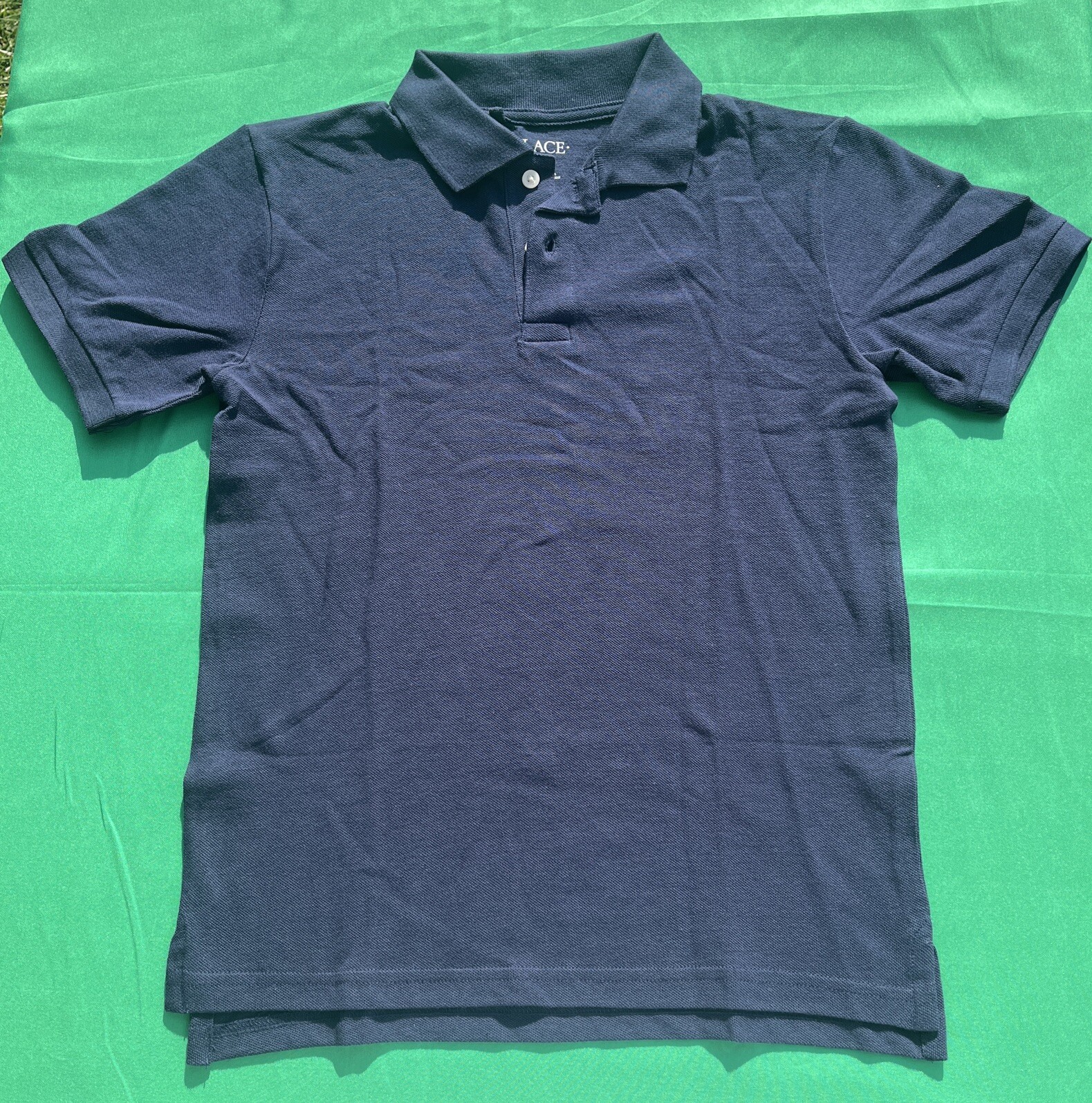 Children’s Place Polo Shirt Boys Size 10/12 Navy School Uniform Short Sleeve