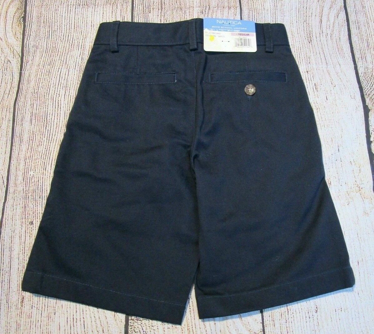 Nautica Boys School Uniform Navy Blue Shorts Adjustable Waist 6 Regular NWT