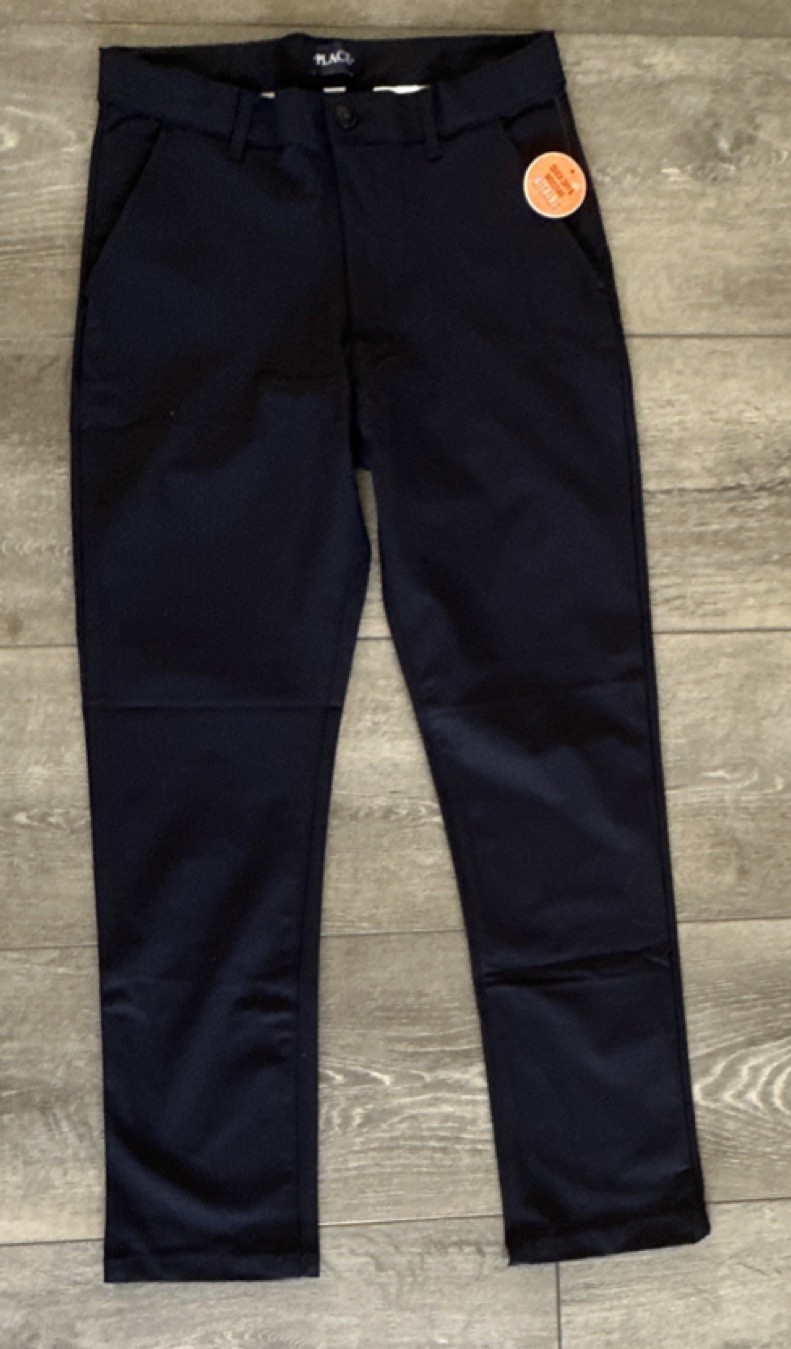 Boys Uniform Quick Dry Skinny Premium Chino Pants. Inner Adjustable Waist Tabs