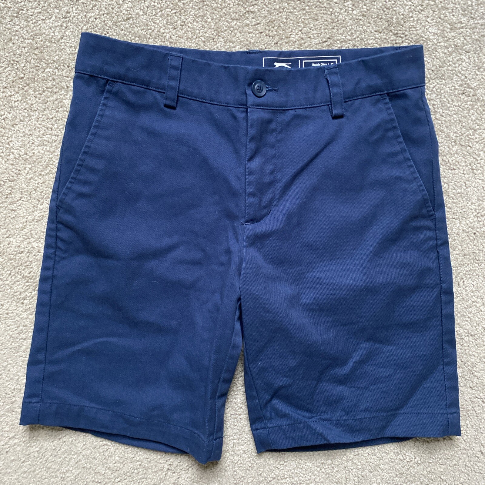 Boys Slazenger Size S Navy Blue Dress Uniform Shorts Adjustable Waist