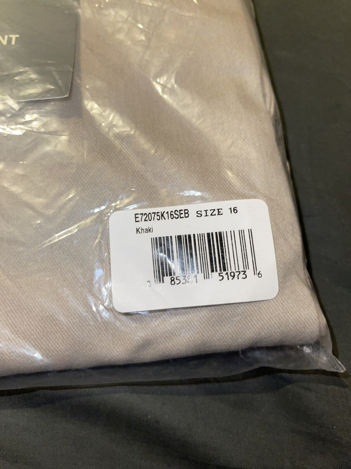 EDDIE BAUER SCHOOL BOY’S FLAT FRONT PANT WITH BELT ,KHAKI, SIZE 16