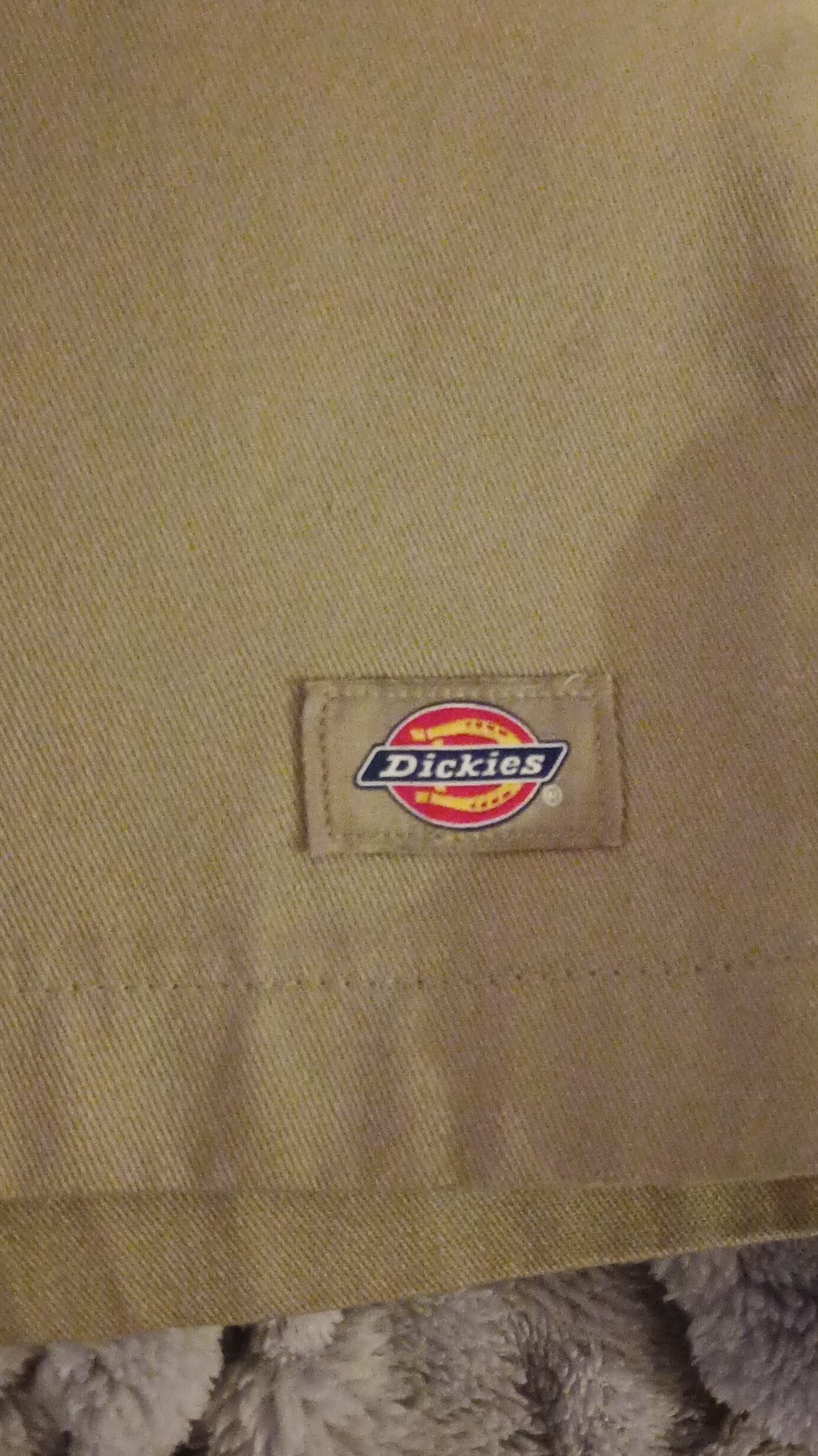 Dickies Boys’ Khaki Twill Uniform Shorts, Solid Pattern, Button Closure