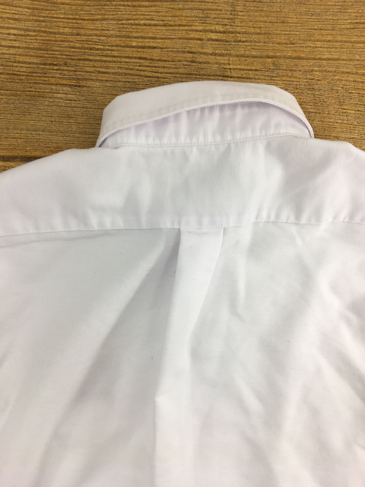 Lands End Boys Shirt Size 12 White Short Sleeve Polo Unidos Dual Language School