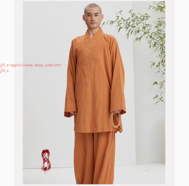 Buddhist Shaolin Monk Robe Full Set/Cotton Thin Kung Fu Suit Meditation Uniforms