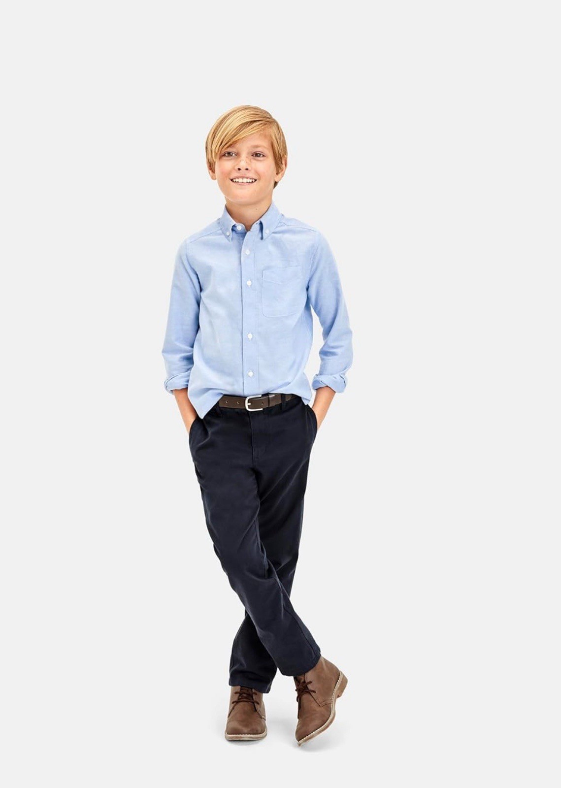 The Children’s Place Boys’ Straight Stretch Chino Pants Blue size 14 Slim