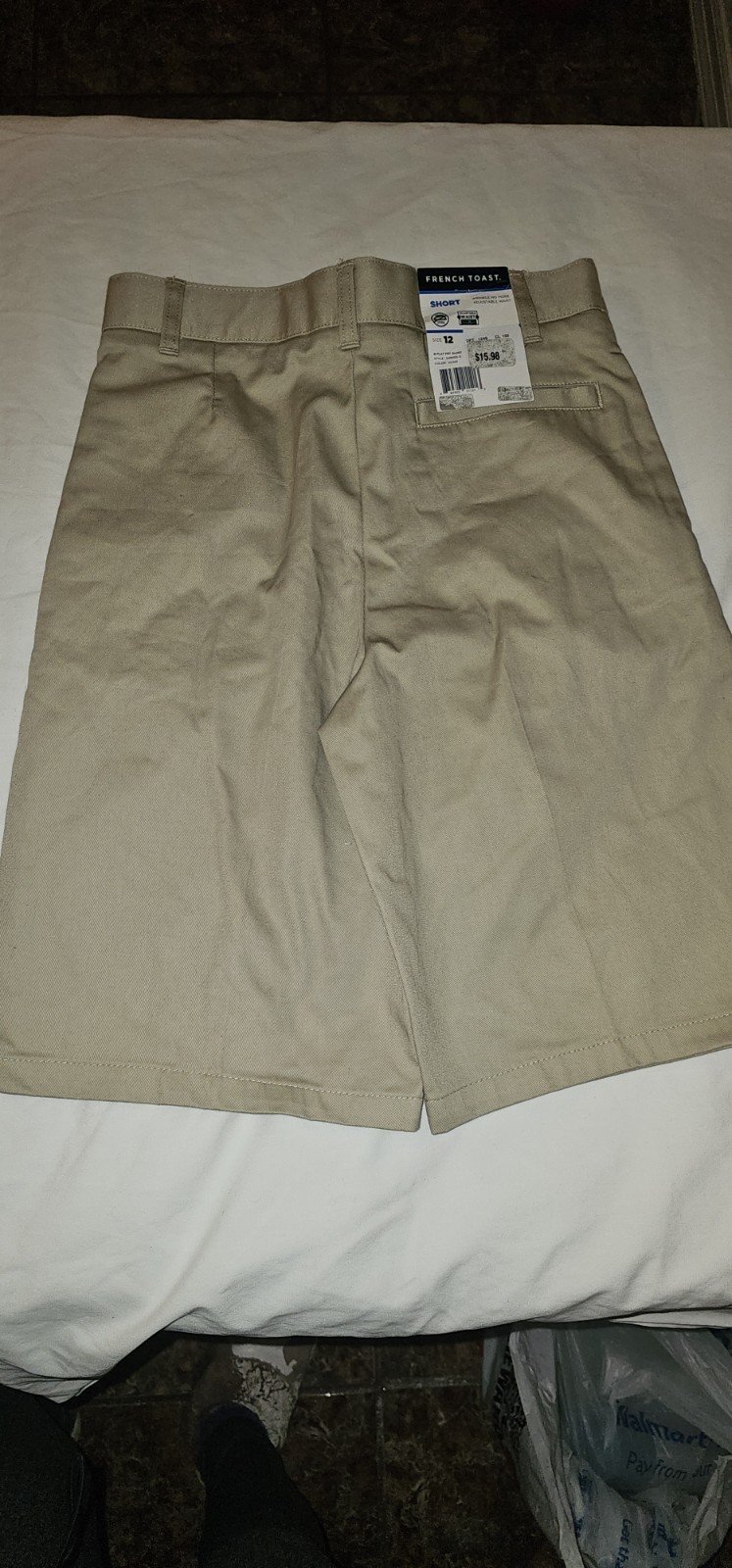 French Toast Youth Boy’s Performance Uniform Shorts Khaki 12 NWT