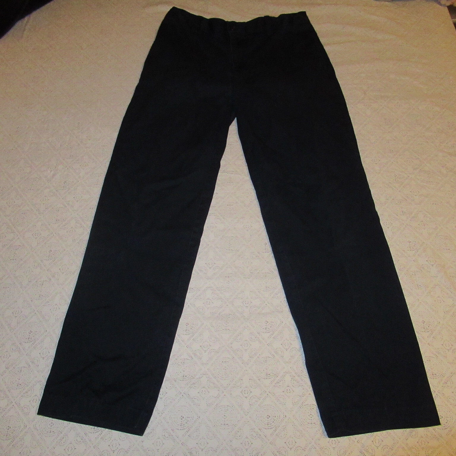 Lands’ End Boys Navy Iron Knee Chino Twill Cadet School Uniform Pants Boys 20