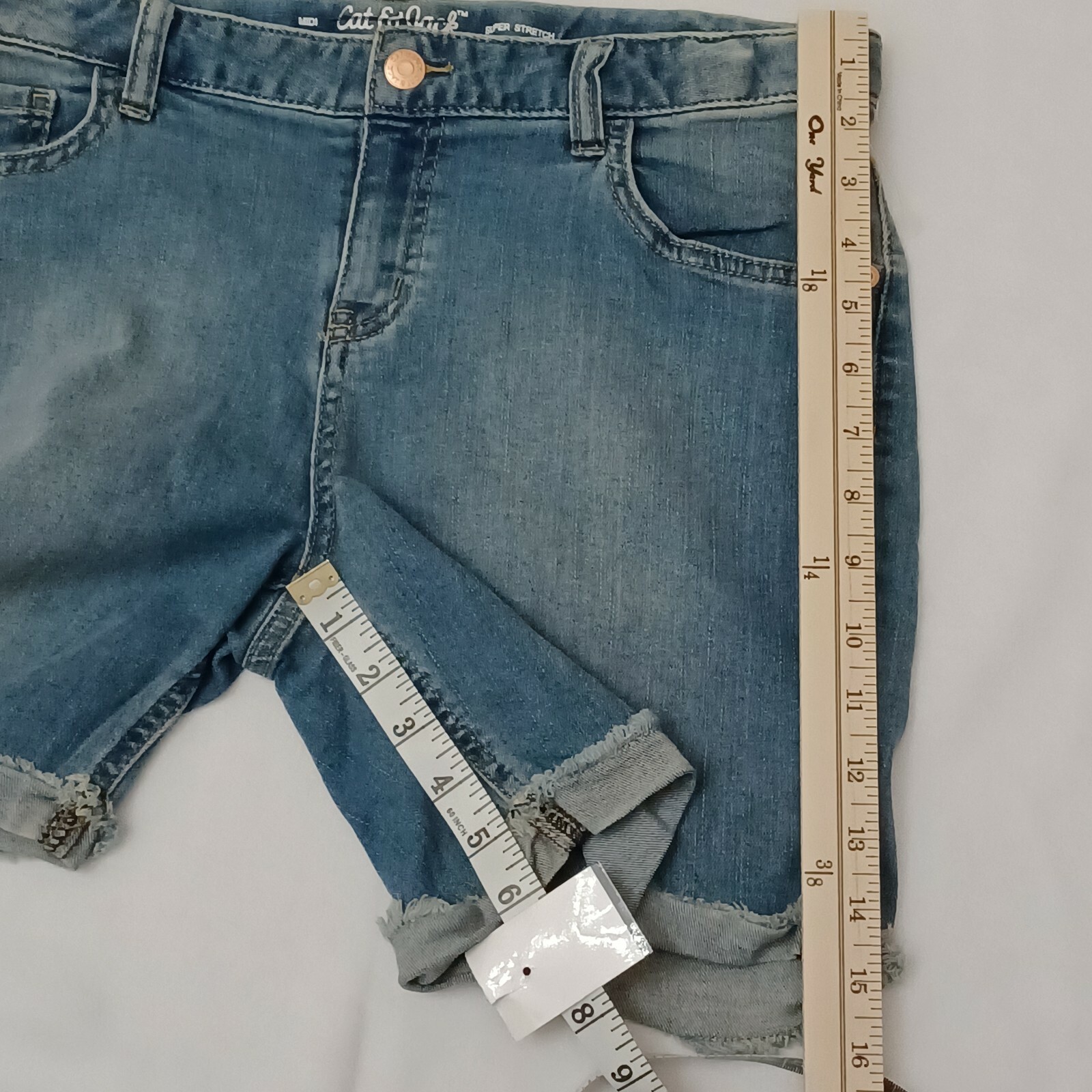 CAT & JACK BOYS Blue Jeans SHORT Super Stretch SZ XXL (18)