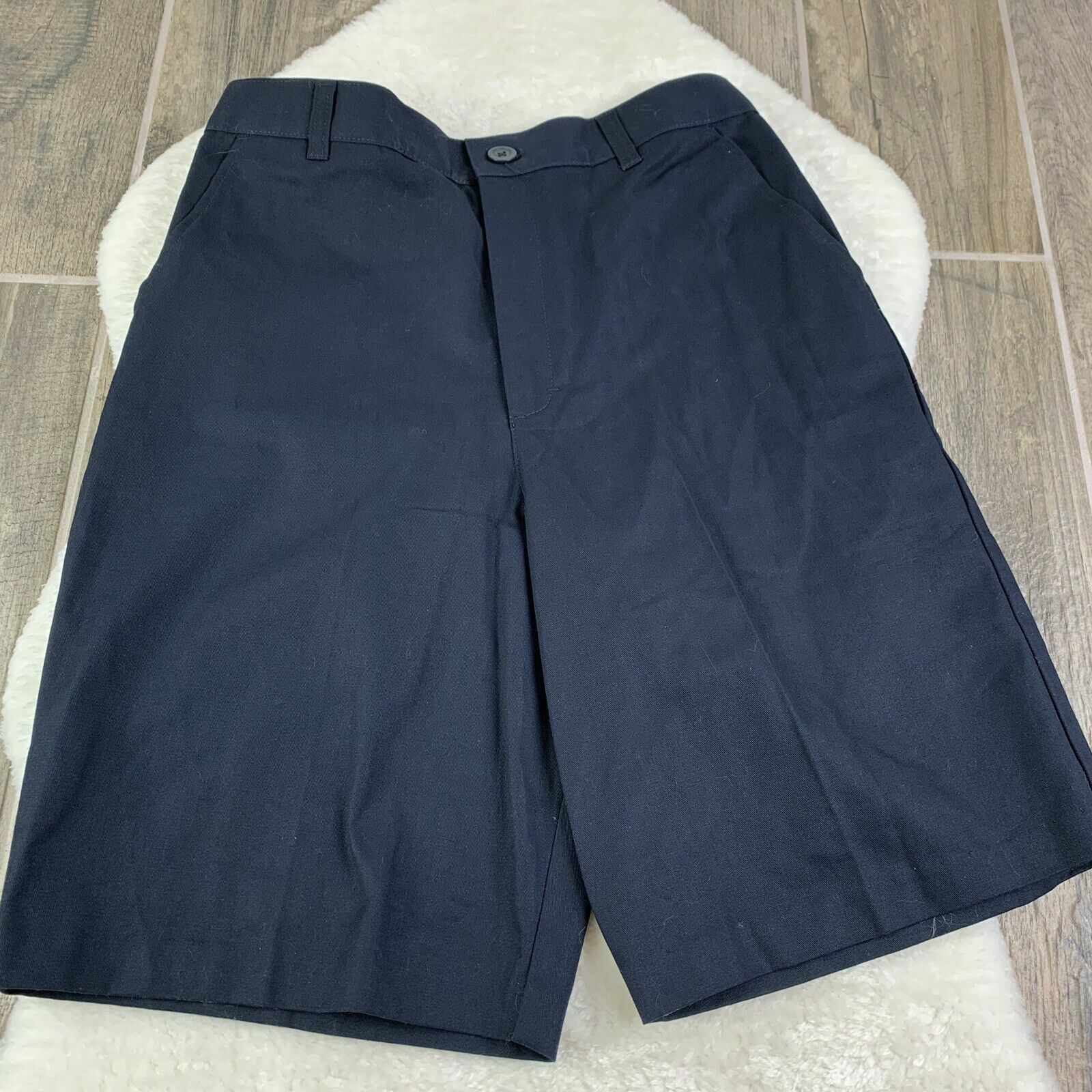 REAL SCHOOL Boys SIZE 12 Flat Front Pants School Uniform Approved BLUE NAVY NEW