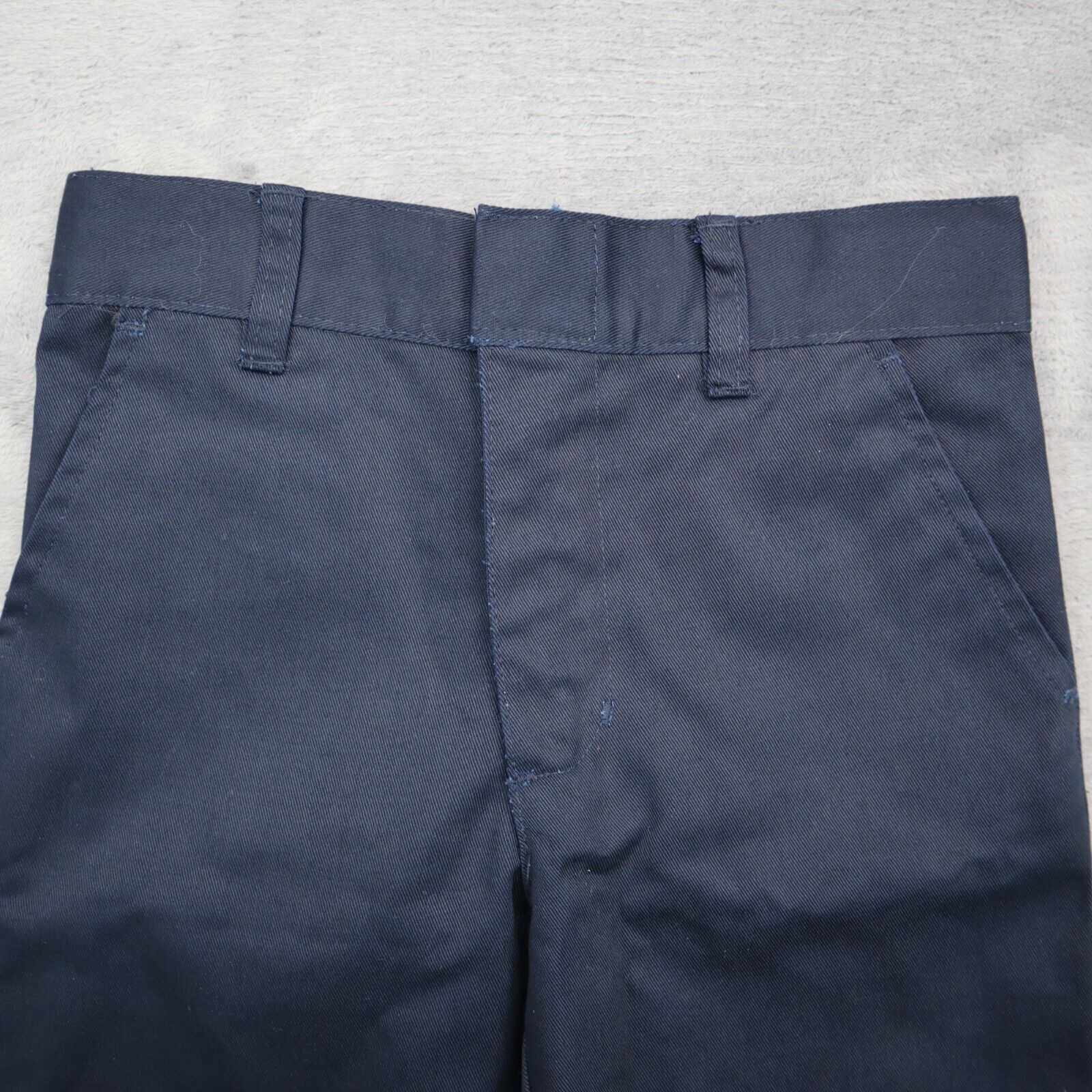 American School Uniform Shorts Boys 5 Blue Adjustable Elastic Waist Button