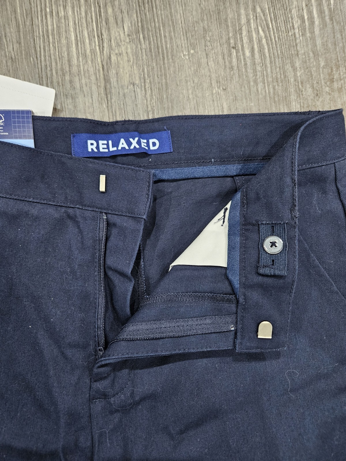 Boys 14 Husky Relaxed Navy Uniform Pants With Tags
