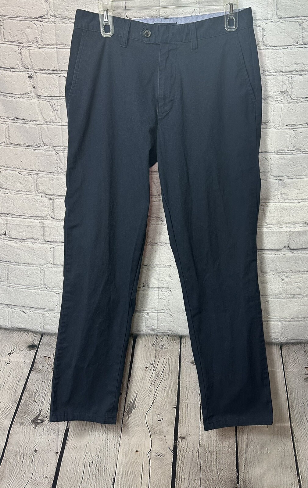 Nautica Boys School Uniform Pant Blue Navy Stretch Size 30 Flat Front