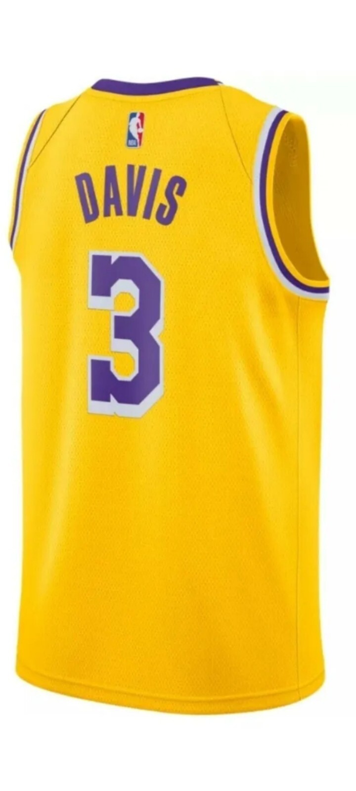 NWT Anthony Davis Lakers Nike Swingman Gold Jersey Size Youth XL 18-20