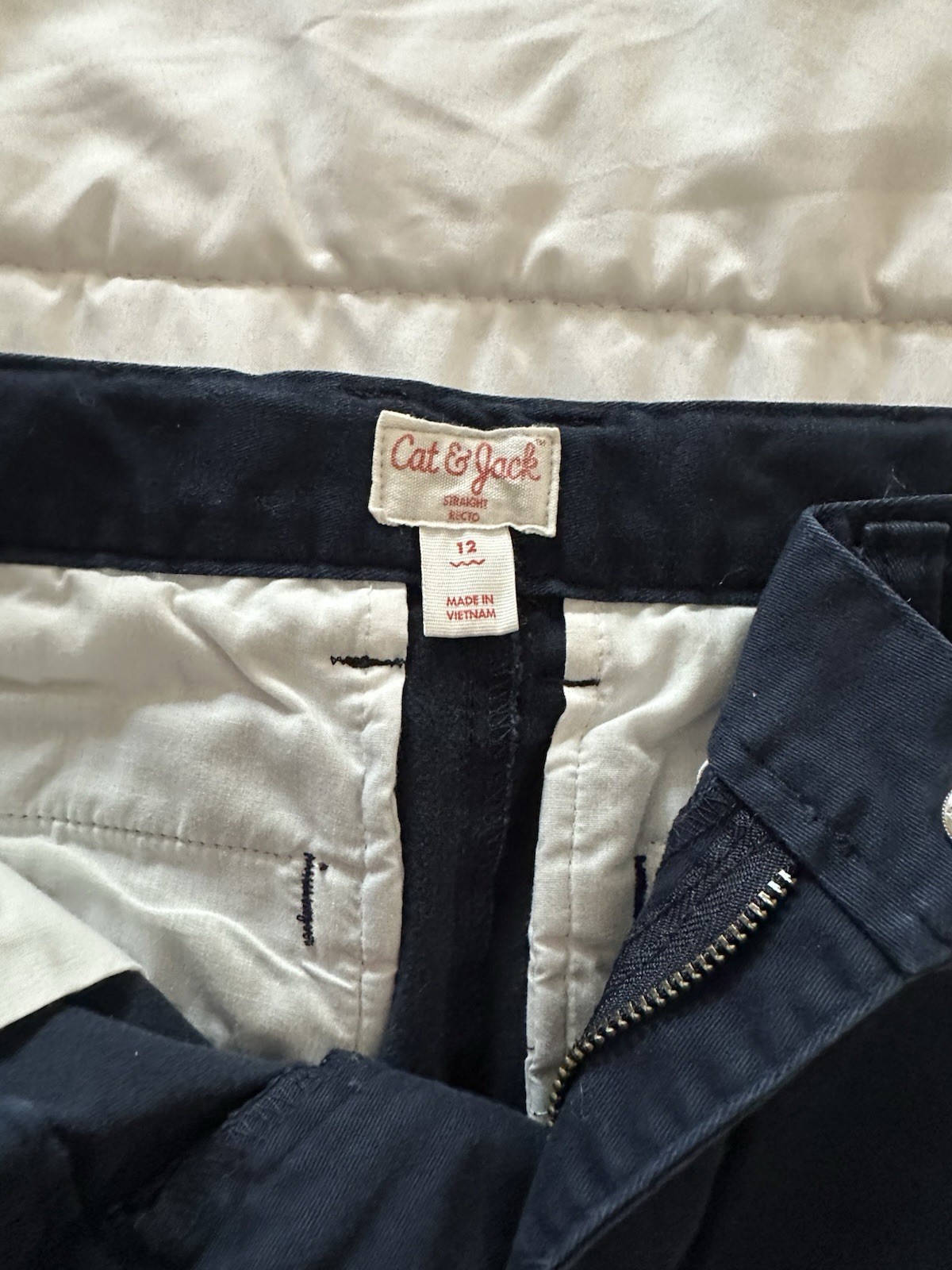 Cat & Jack Navy School Uniform Pants Size 12 lot of two