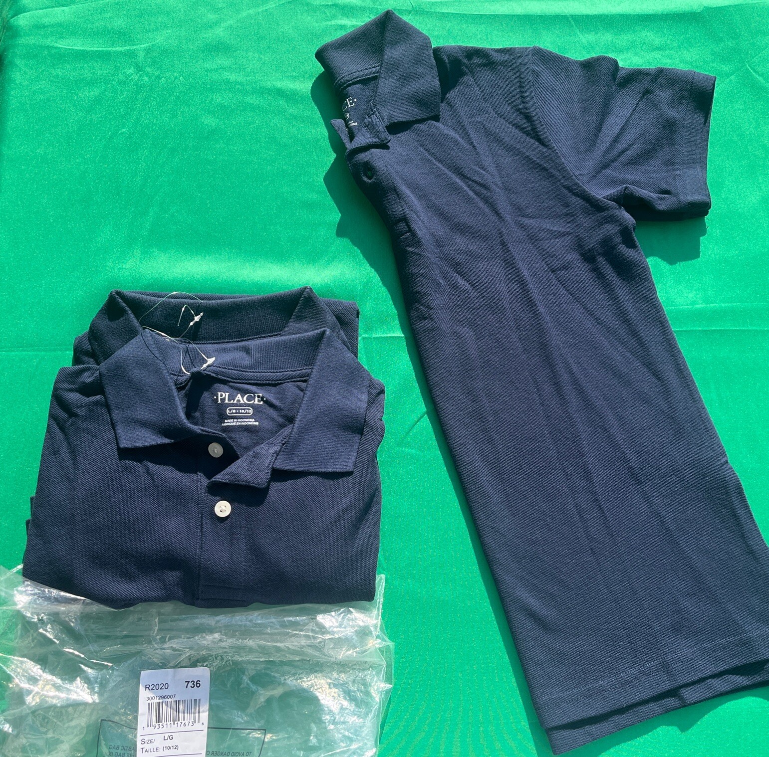 Children’s Place Polo Shirt Boys Size 10/12 Navy School Uniform Short Sleeve