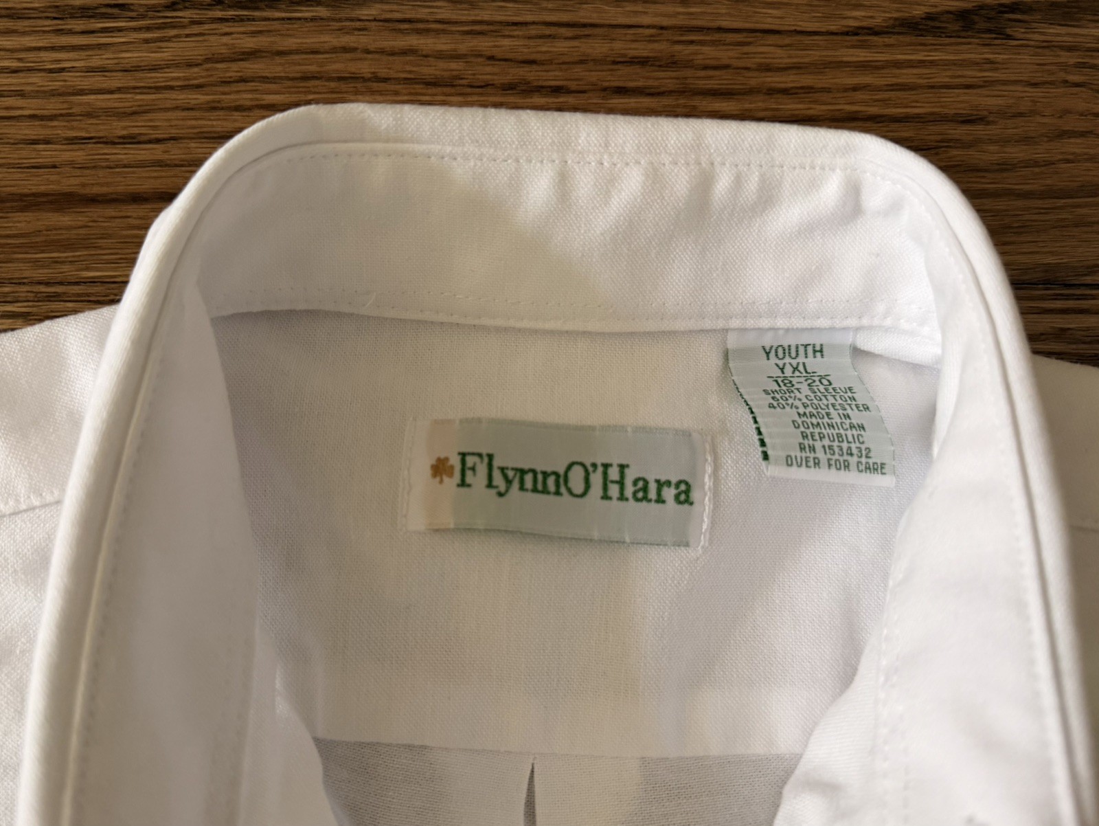 EUC Flynn O’Hara Boys White Button-Front Uniform Shirt Youth XL 18 20