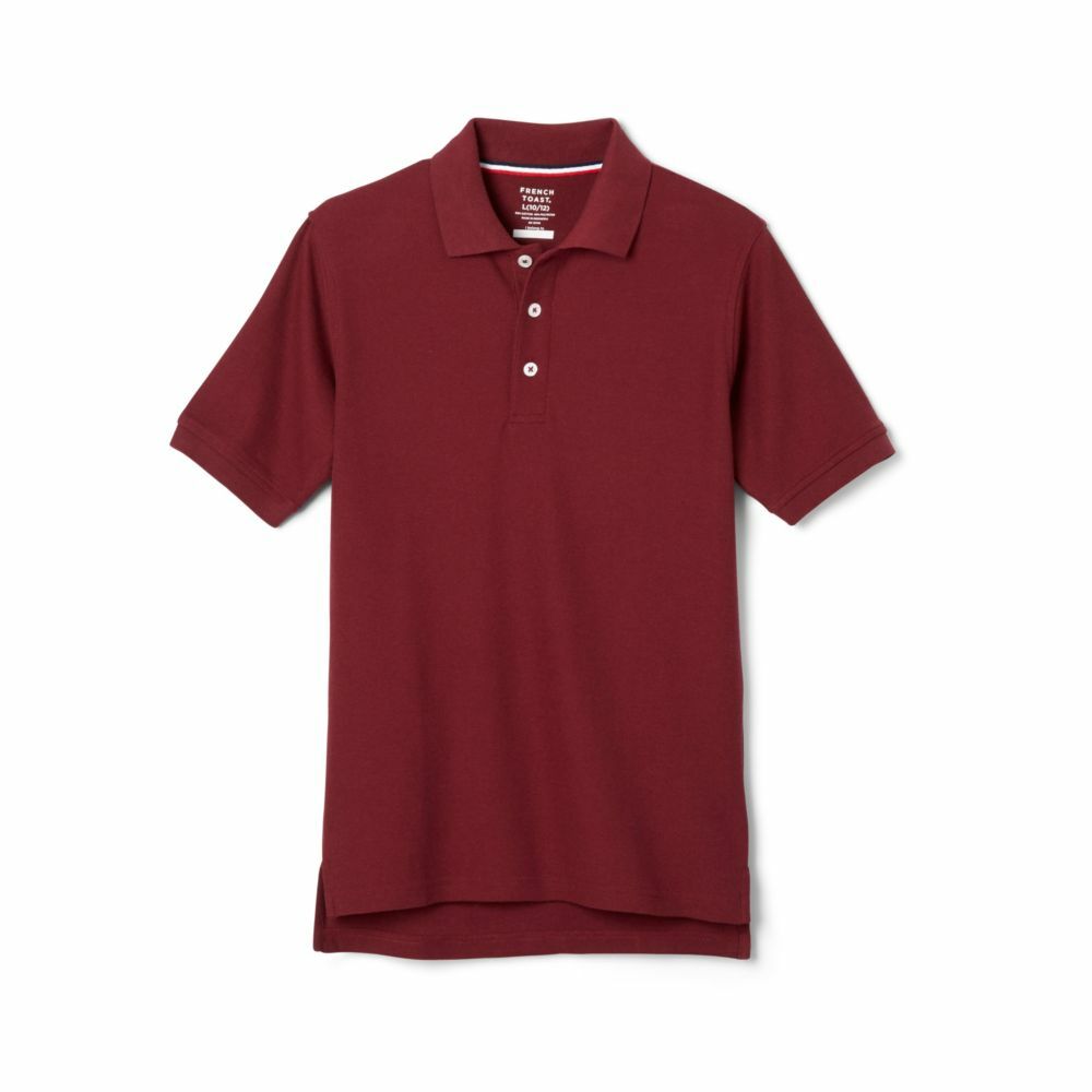 French Toast Boys Short Sleeve Pique Polo Burgundy Size XS (4/5) New/Sealed!