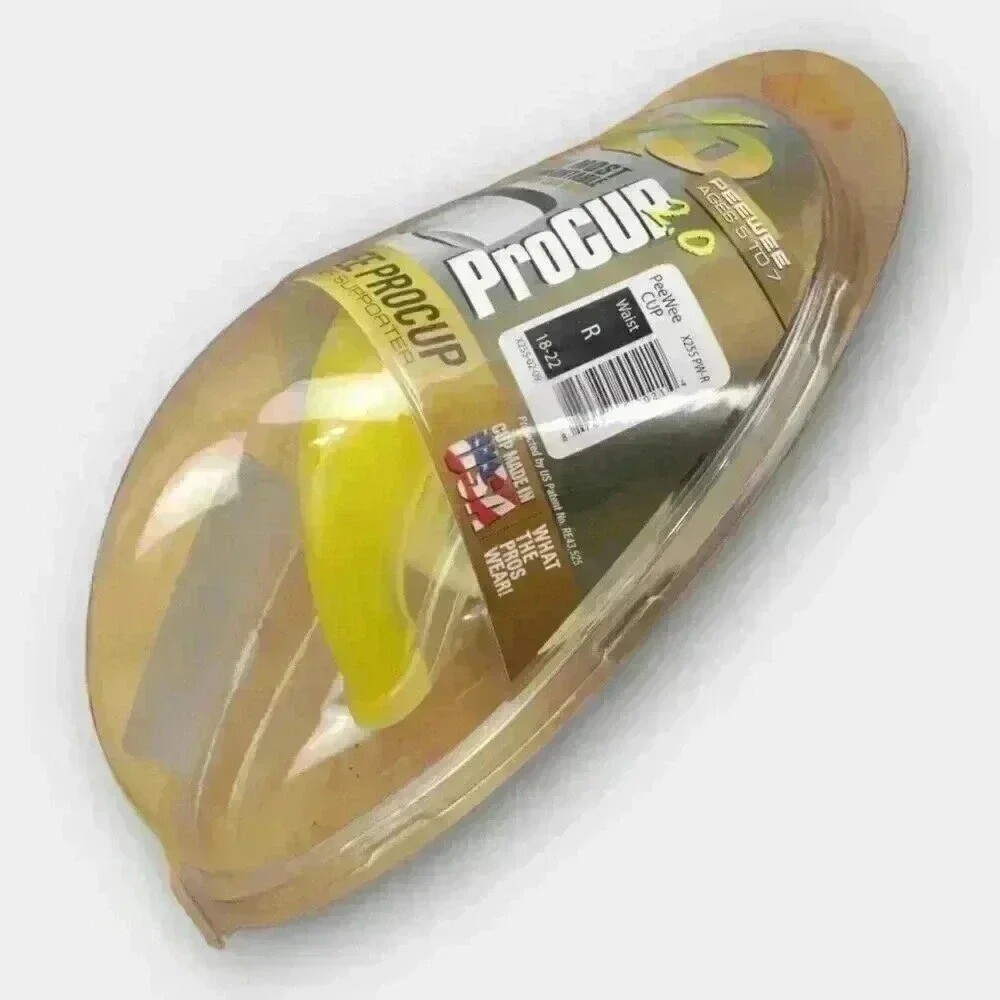 XO Peewee ProCup 2.0 Protective Cup R18-22 Yellow with Brief Support Age 5 to 7