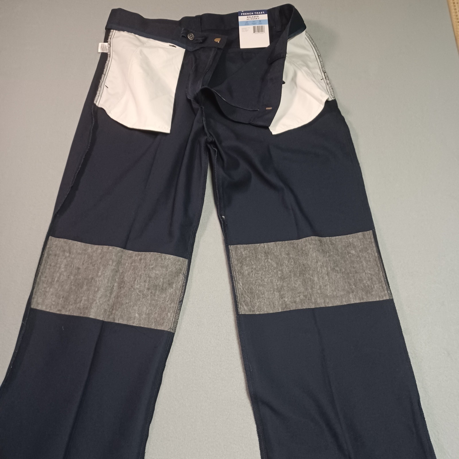 French Toast Boys Navy Relaxed Fit Twill Pants 20 Husky SK9280 School Uniform