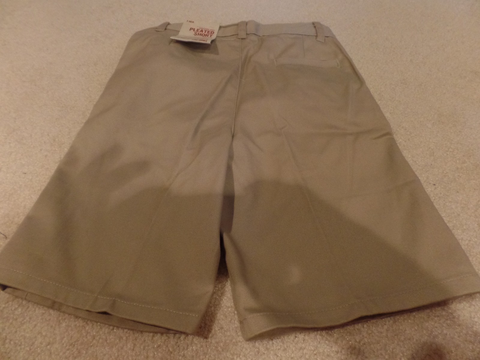 Boys, Arizona Jeans, School Uniform Shorts, Size: 7, Pleated, Khaki, NWT
