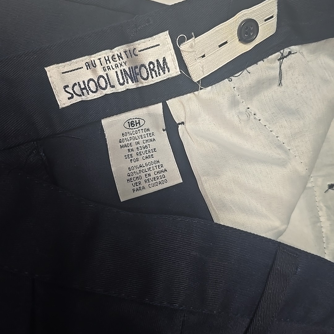 Boys School Uniform Shirt And Pant Set Navy Blue Size 16 NWT