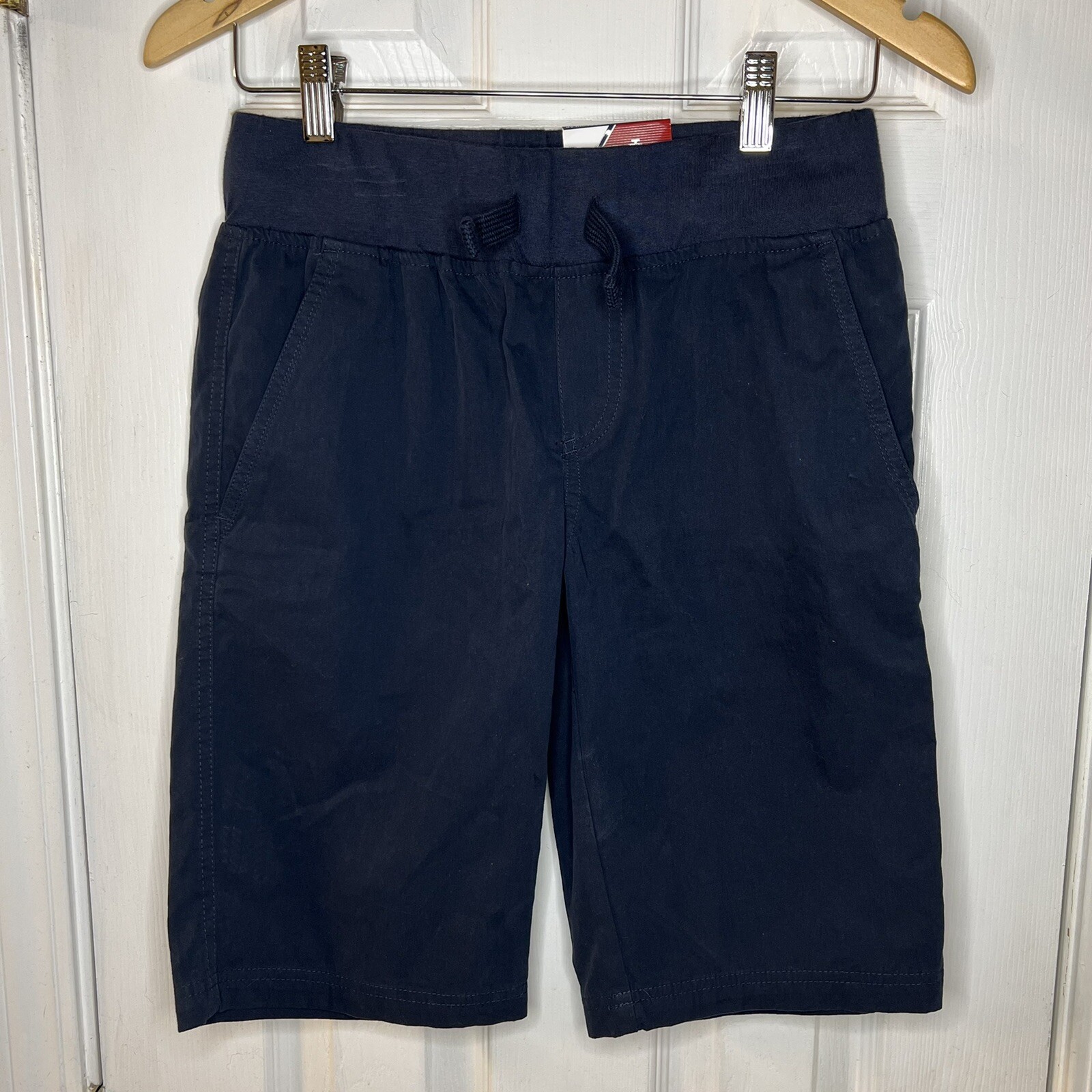 NWT Boy’s Izod School Uniform Shorts Navy Size 14 Regular Stretch Waist
