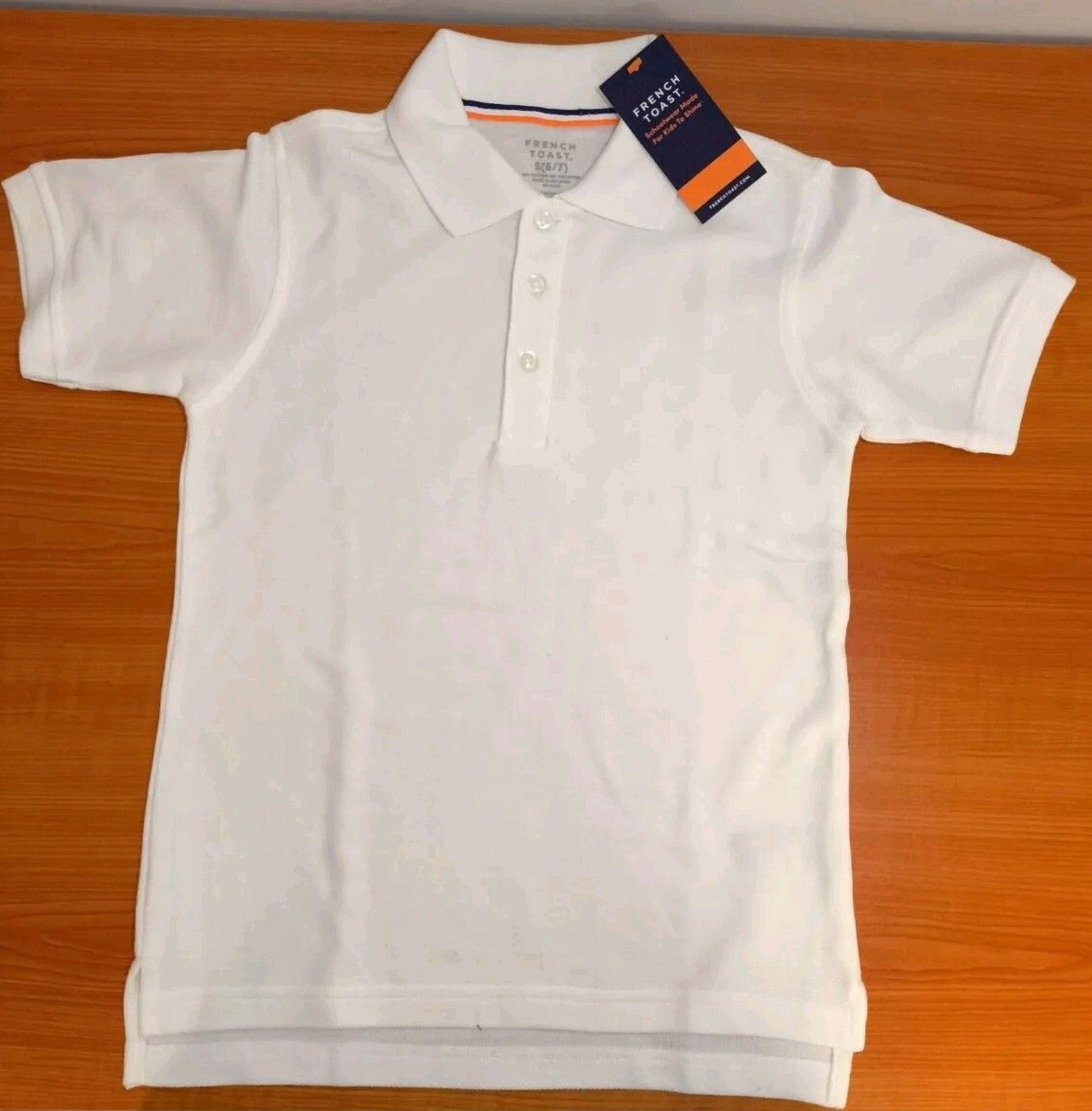 NEW French Toast Boys Short Sleeve School Uniform PIQUE Polo Shirt S6/7 set of 3