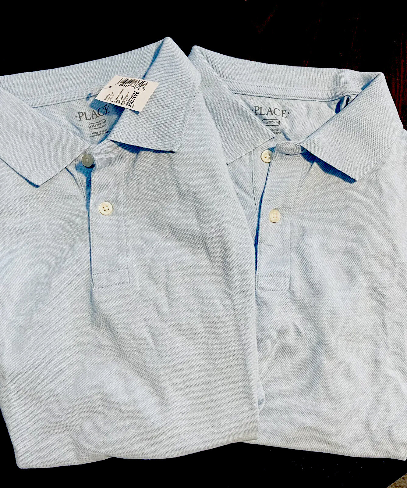 2 Boy’s Sky Blue Short Sleeve School Uniform Shirts XXL/TTG-16 Children’s Place
