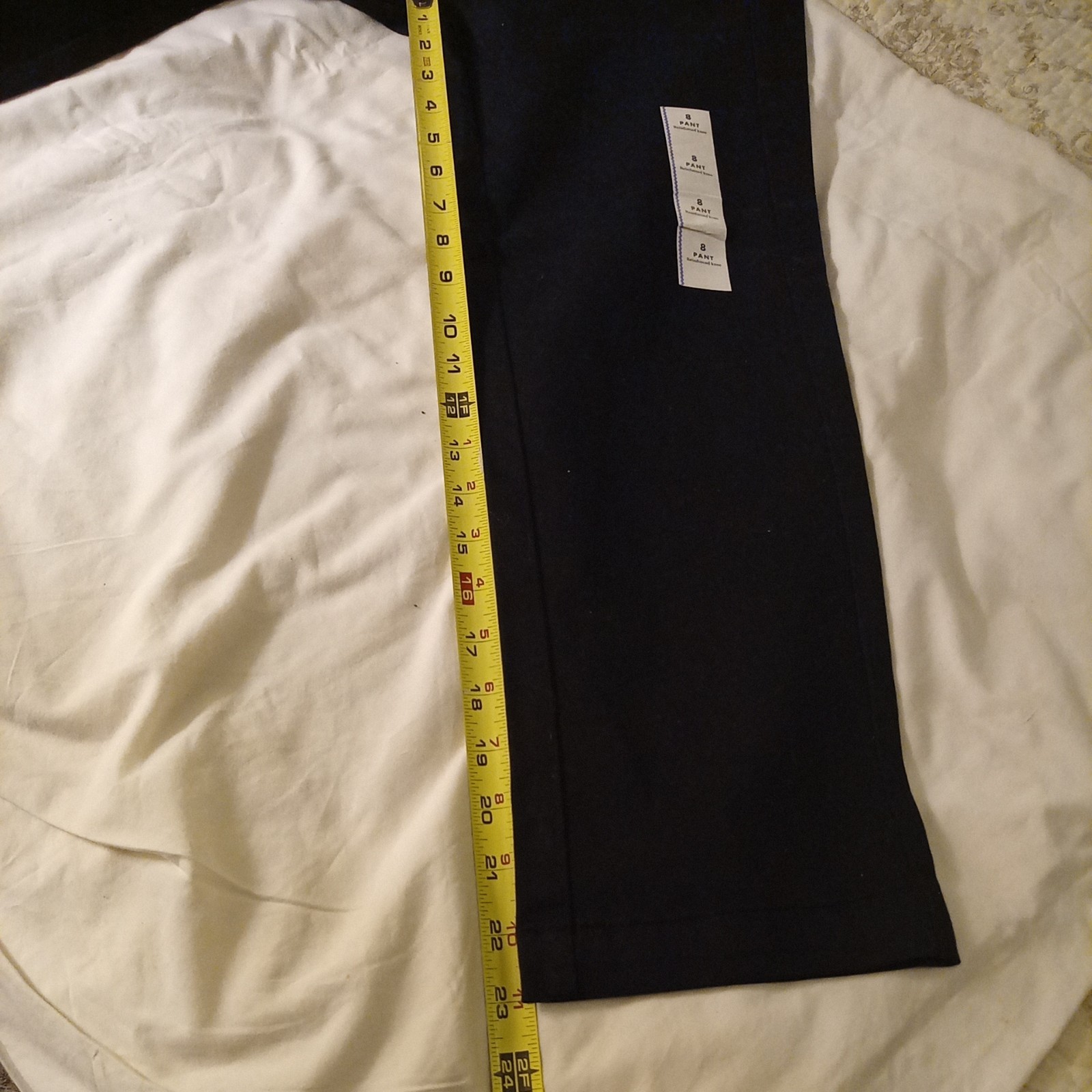 Cat & Jack Navy Black Straight School Uniform Pants Boys Size 8 NEW