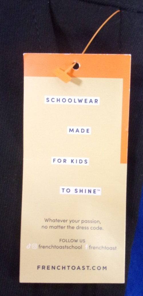 NEW DESIGNER FRENCH TOAST STRAIGHT SCHOOL UNIFORM BLACK PANTS SIZE 20 1/2 PLUS