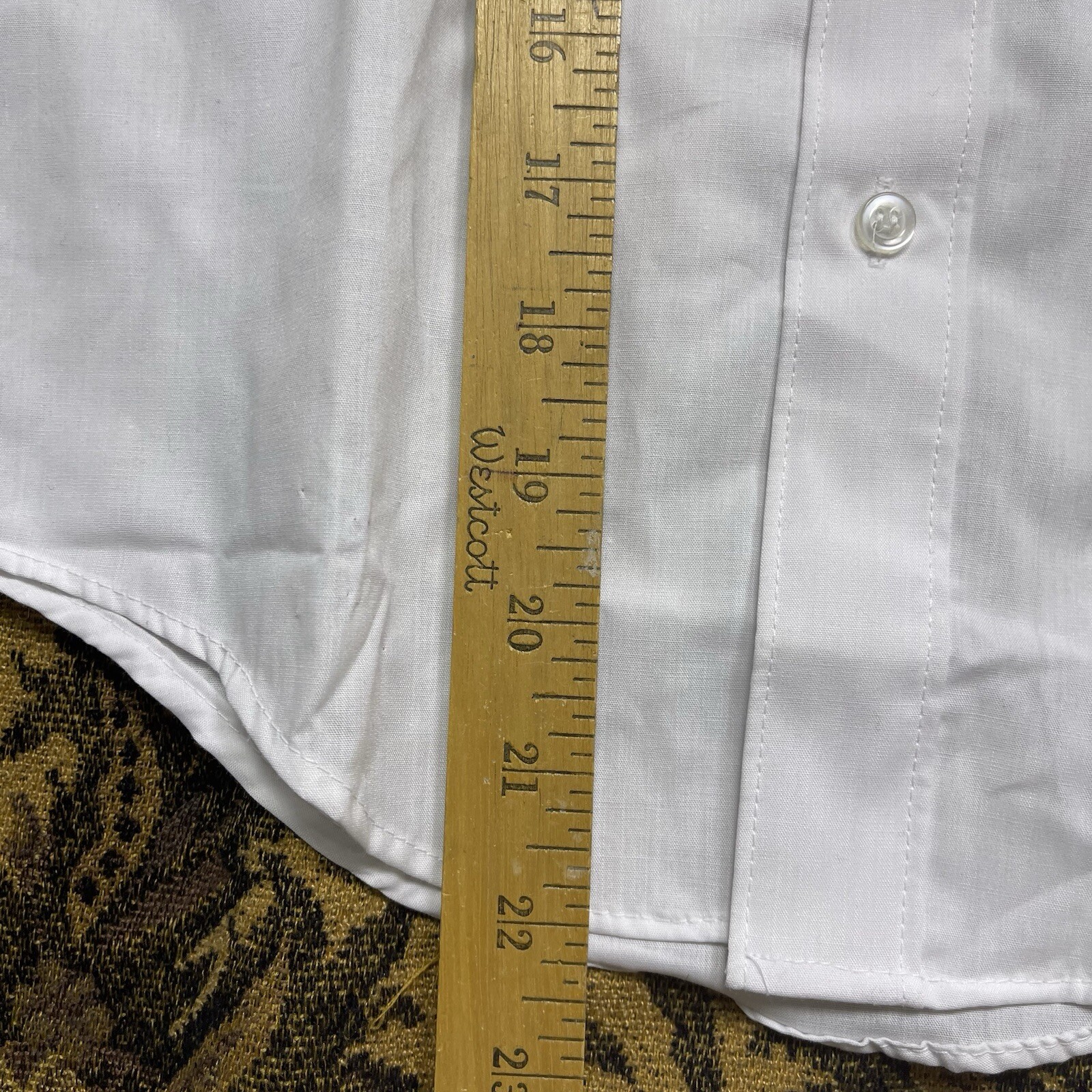 Vtg 80s Dickies White Dress Uniform Shirt Kids Size 10 NWT