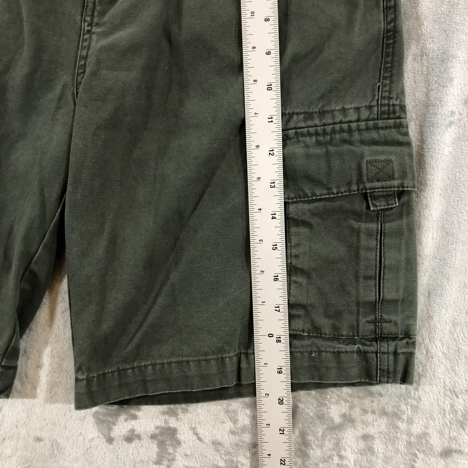 vtg Boy Scouts of America Cargo Shorts Youth 18 Green Uniform Canvas Hiking BSA