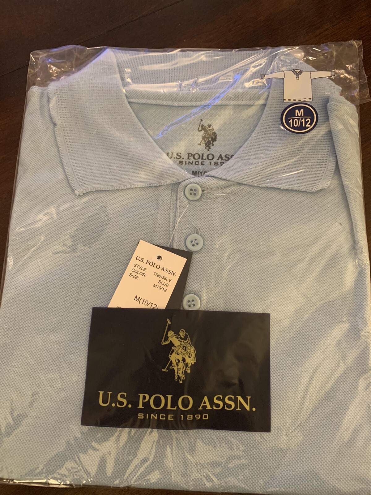 Boys School Uniform Polo Shirt Blue Long Sleeve New With Tags