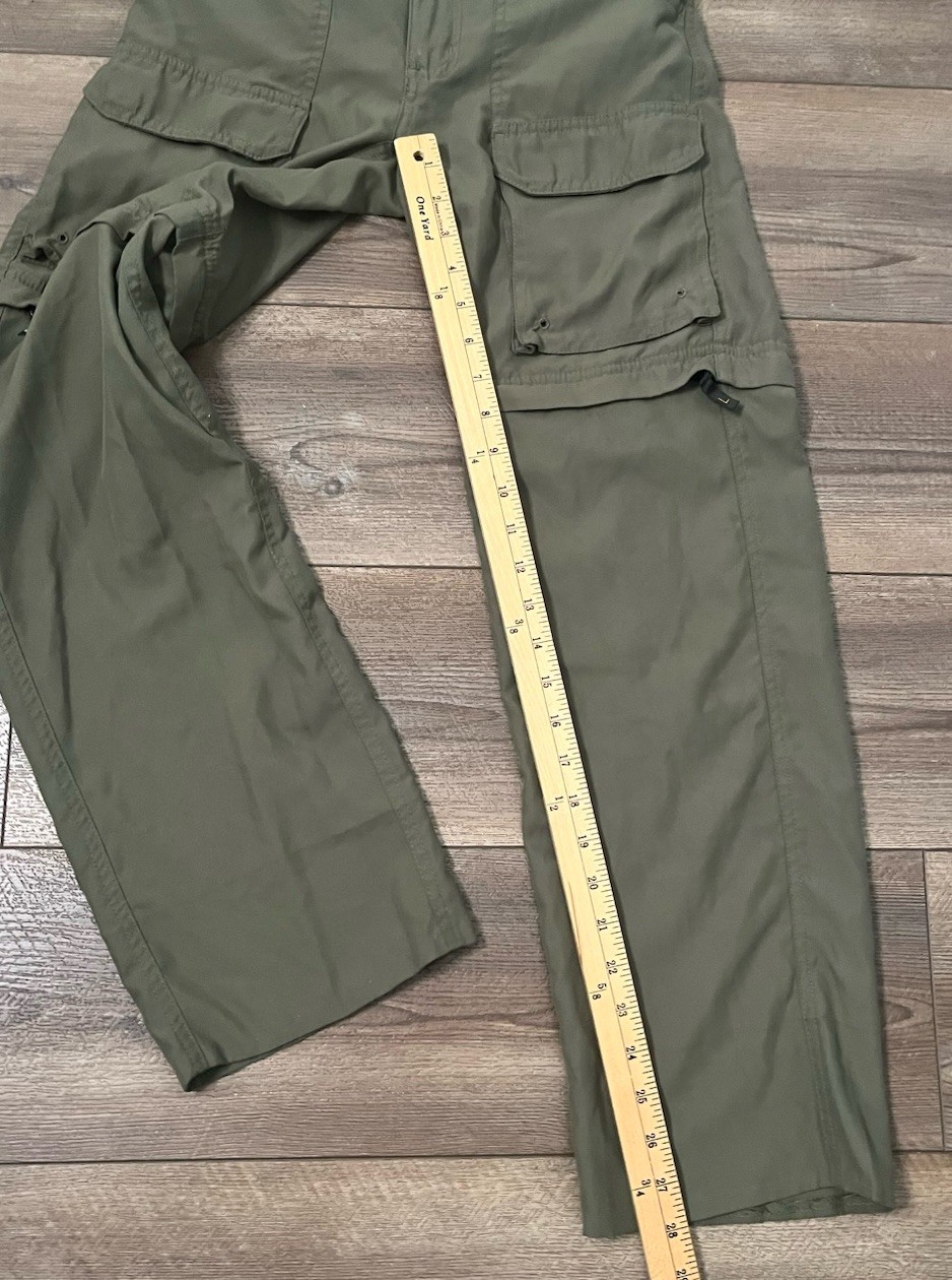 Boy Scouts Of America Pants Boys Youth M Green Uniform Switchbacks Cargo Zip Off