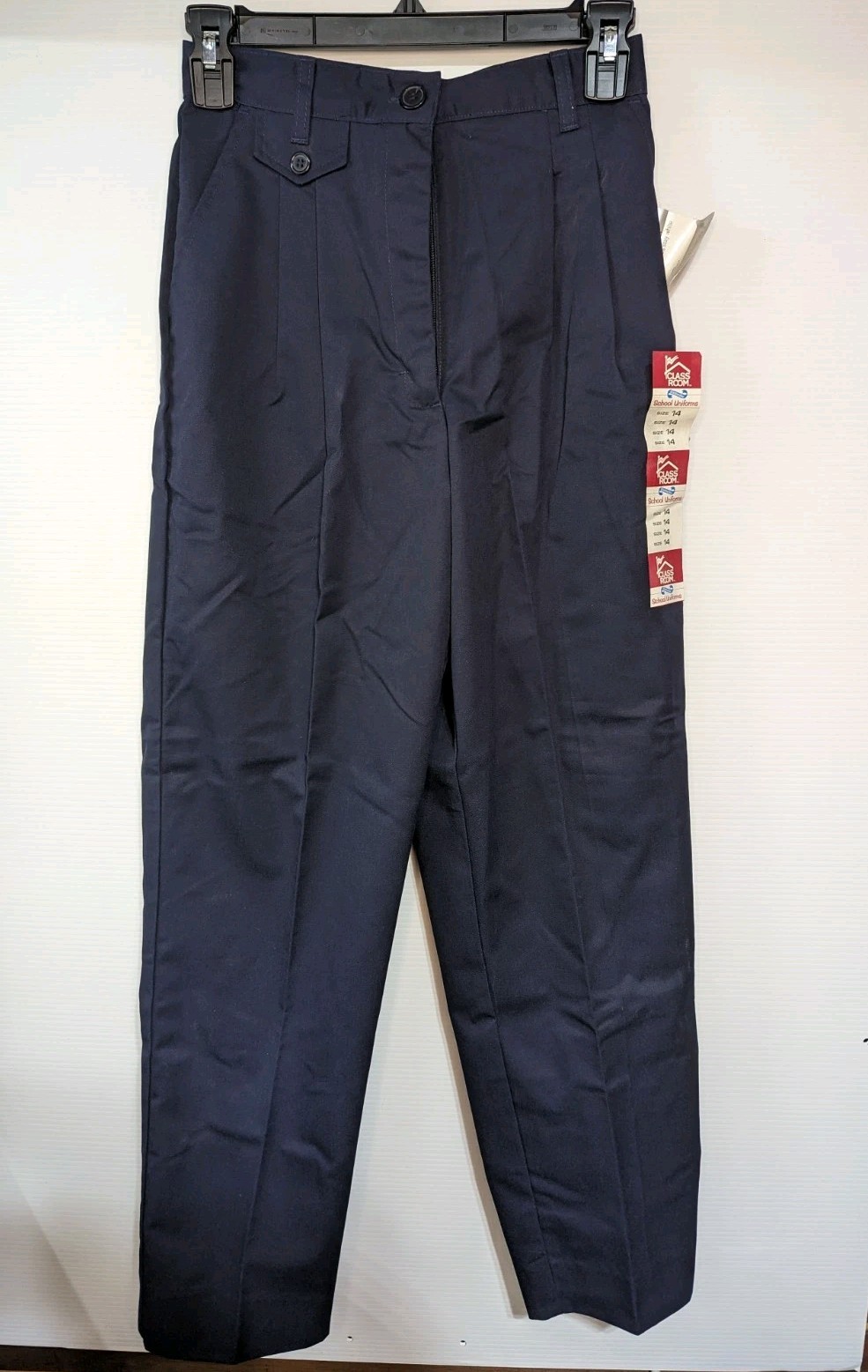 2 Pairs Classroom School Uniform Navy Pants Size 14 New With Tags