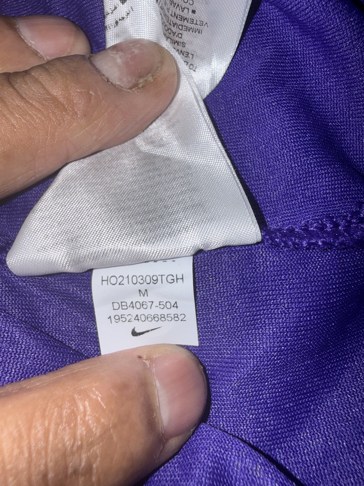 Los Angeles Lakers Nike Swingman City Edition Jersey Size Medium DB4067-504 NBA
