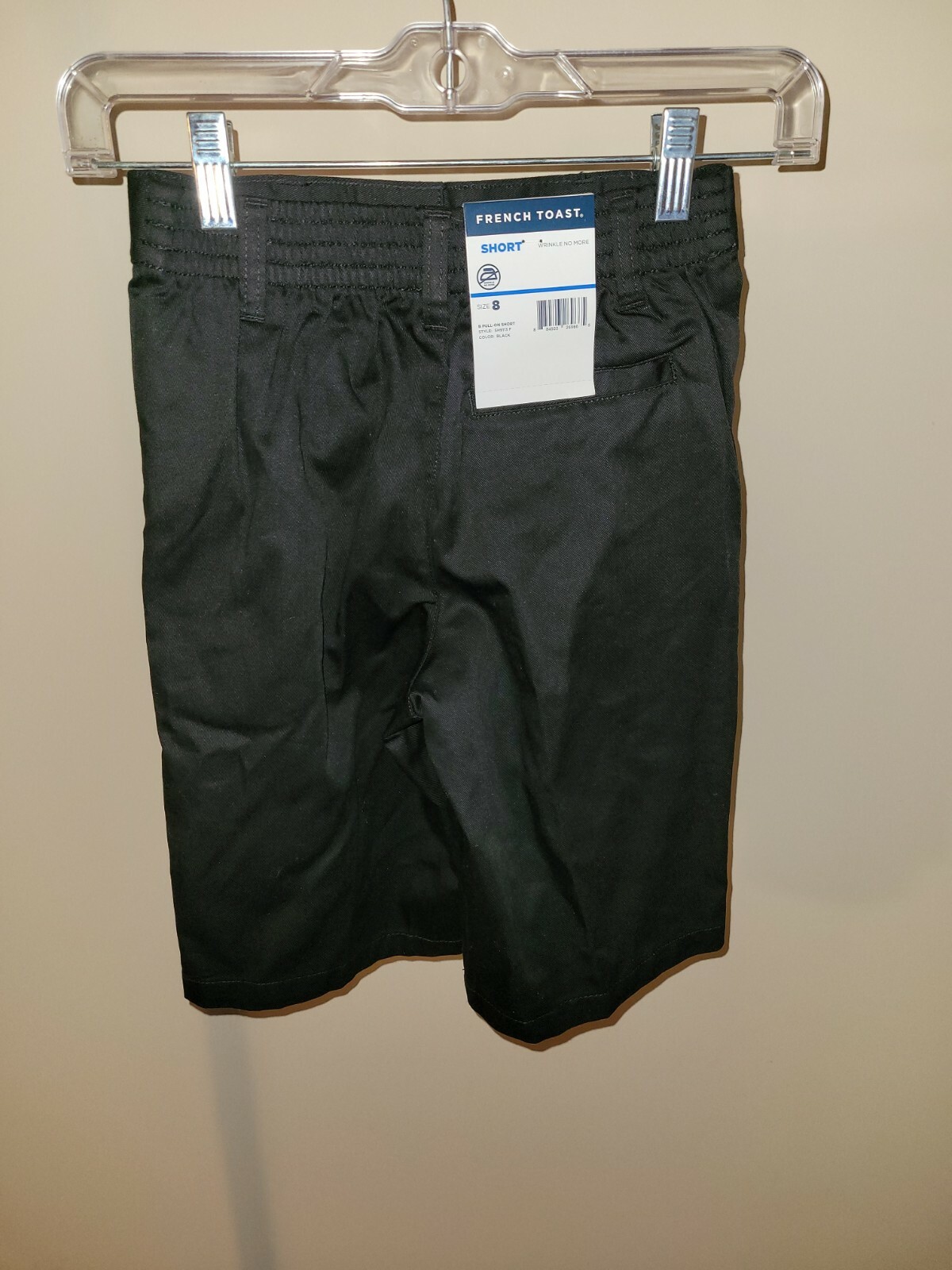 French Toast Big Boys’ Pull-On Short, Black, 8